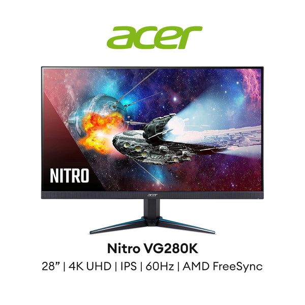 Acer Nitro VG280K 28" IPS 4K UHD 60Hz 4ms AMD Freesync / G-SYNC Compatible HDR 10 Gaming Monitor