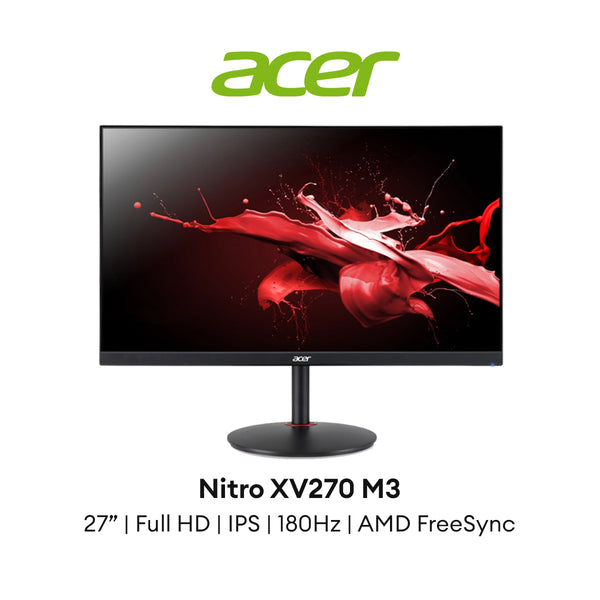 Acer Nitro XV270 M3 27″ IPS 180Hz FHD 1ms AMD FreeSync HDR10 Gaming Monitor with Built-in Speaker