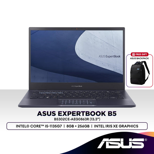 Asus ExpertBook B5 13.3" Laptop (Intel Core i5-1135G7 | 8GB | 256GB SSD | Intel Iris Graphics) B5302CE-AEG0863R