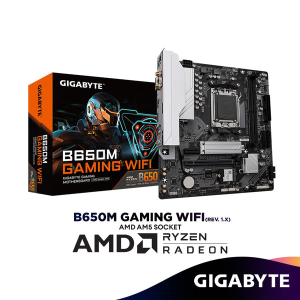 GIGABYTE B650M GAMING WIFI Micro ATX (mATX) AMD Motherboard | AMD AM5 Socket