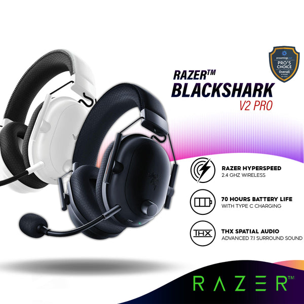 Razer BlackShark V2 Pro / V2 HyperSpeed Wireless Gaming Headset with Razer™ TriForce Titanium 50 mm | THX Spatial Audio