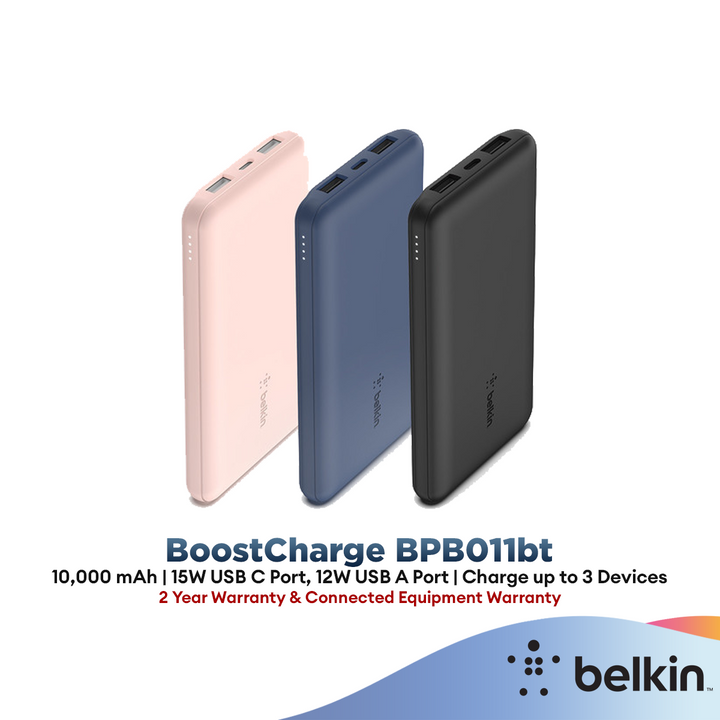 Belkin BPB011bt BoostCharge Power Bank 10000mAh 15W with USB-A to