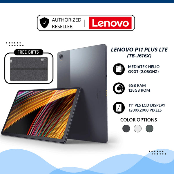 Lenovo P11 Plus Tab Tablet TB-J616X LTE Model (MediaTek Helio G90T, 6GB/128GB, 11" PLS LCD Display)