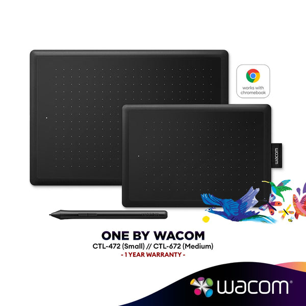 [MBB Special Staff Sale] One By Wacom Drawing Tablet Small / Medium (CTL-472 / CTL-672) | Student & Designer Drawing Tablet