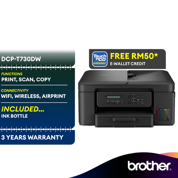 Brother AIO DCP-T730DW / MFC-T920DW All-in-One Wireless Inkjet Printer with Double Sided Print