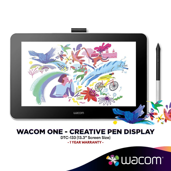Wacom One Display Pen Drawing Tablet (DTC-133) | Student, Designer & Professional Drawing Tablet
