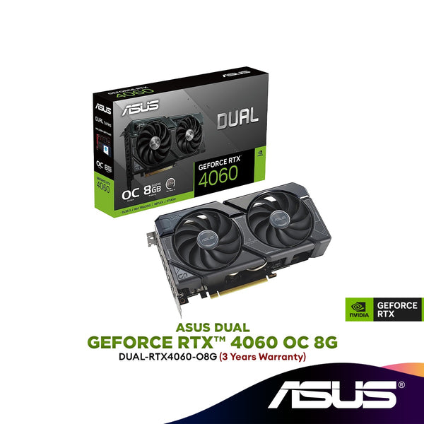 ASUS Dual GeForce RTX 4060 OC Edition 8GB GDDR6 Graphics Card | DUAL-RTX4060-O8G