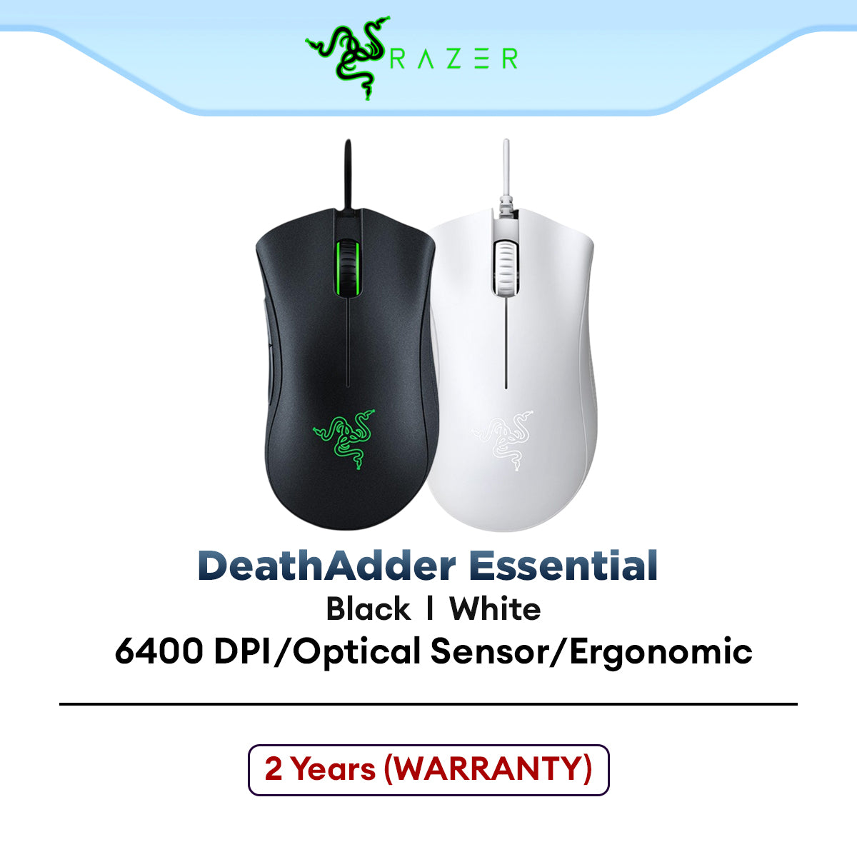 Razer Deathadder Essential 2021 Wired Gaming Mouse | 6400 DPI Optical ...