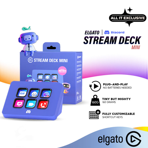 [ALL IT EXCLUSIVE] Elgato Stream Deck Mini Discord Edition Customizable Control Panel with Programmable Keys, Buttons, and Actions