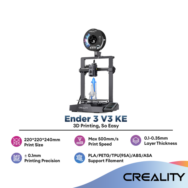 Creality Ender-3 V3 KE 3D Printer FDM Printer Max 500mm/s Printing Auto Leveling Auto Filament Loading and Unloading