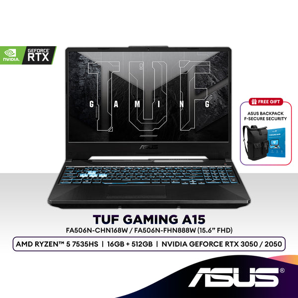 Asus TUF A15 FA506N-FHN888W/CHN168W 15.6'' FHD Gaming Laptop (Ryzen™ 5 7535HS | 16GB | 512GB SSD | RTX™ 2050/3050)