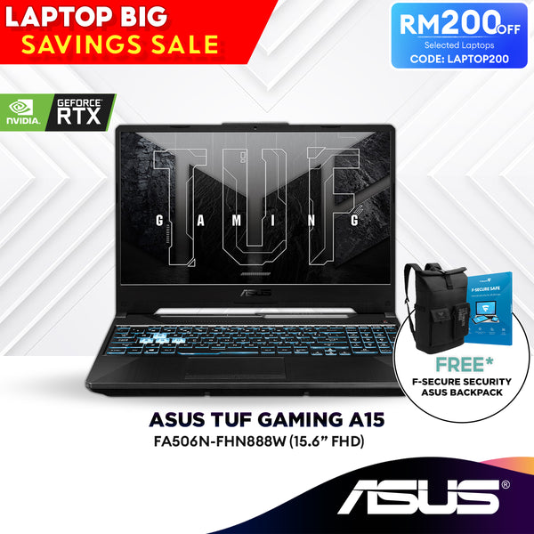 [LAPTOP200] Asus TUF A15 FA506N-FHN888W/CHN168W 15.6'' FHD Gaming Laptop (Ryzen™ 5 7535HS | 16GB | 512GB SSD | RTX™ 2050/3050)