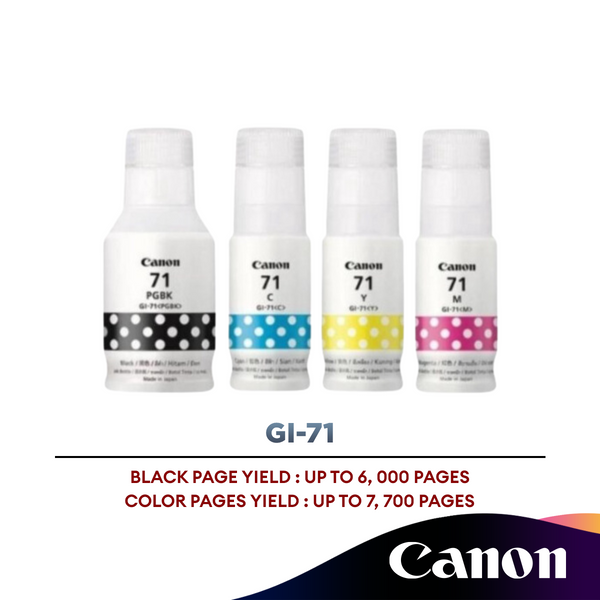 Canon GI-71 Ink Cartridge (Black/Cyan/Magenta/Yellow)