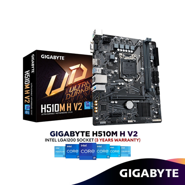 GIGABYTE H510M H V2 Micro ATX (mATX) Intel Motherboard | Intel LGA1200 Socket