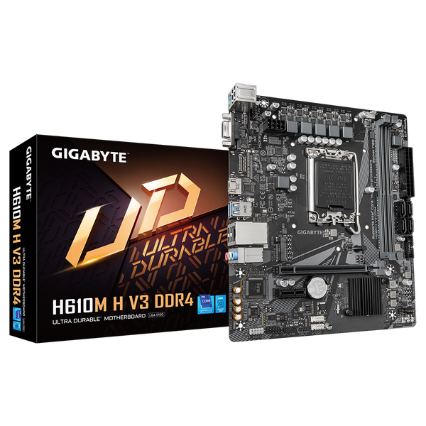 Gigabyte H610M H V3 DDR4 Micro ATX (mATX) Intel Motherboard | Intel LGA1700 Socket
