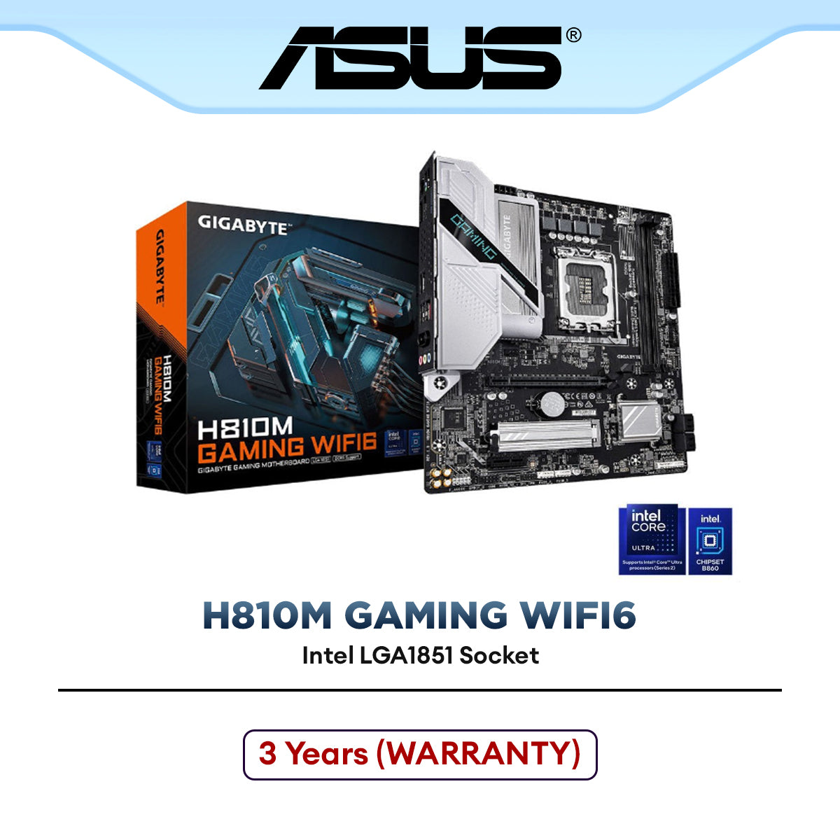 Gigabyte H810M GAMING WIFI6 DDR5 Micro ATX (mATX) Intel LGA1851