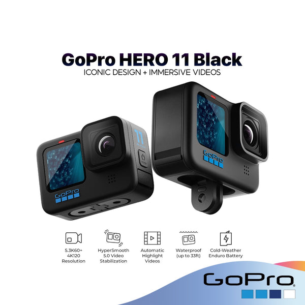 GoPro HERO 11 Black 5.3K60 Video & 27MP Photo (GP2 Processor, HyperSmooth 6.0) Action Camera / Vlog Camera