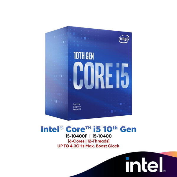 Intel® Core™ i5-10400F / i5-10400 (6-Core/12-Threads) Intel Processor | Intel 10th Gen CPU (LGA1200)