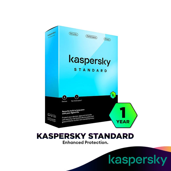 Kaspersky Standard Antivirus Security 1 Year (1/3/5 User) | Advanced Security System & Performance Optimisation