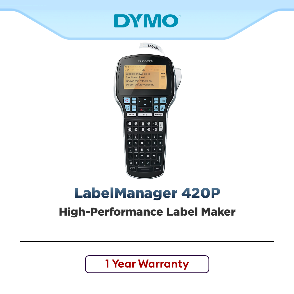 Label Printer Manager DYMO LabelManager 420P High-Performance Label Maker Portable Rechargea ...