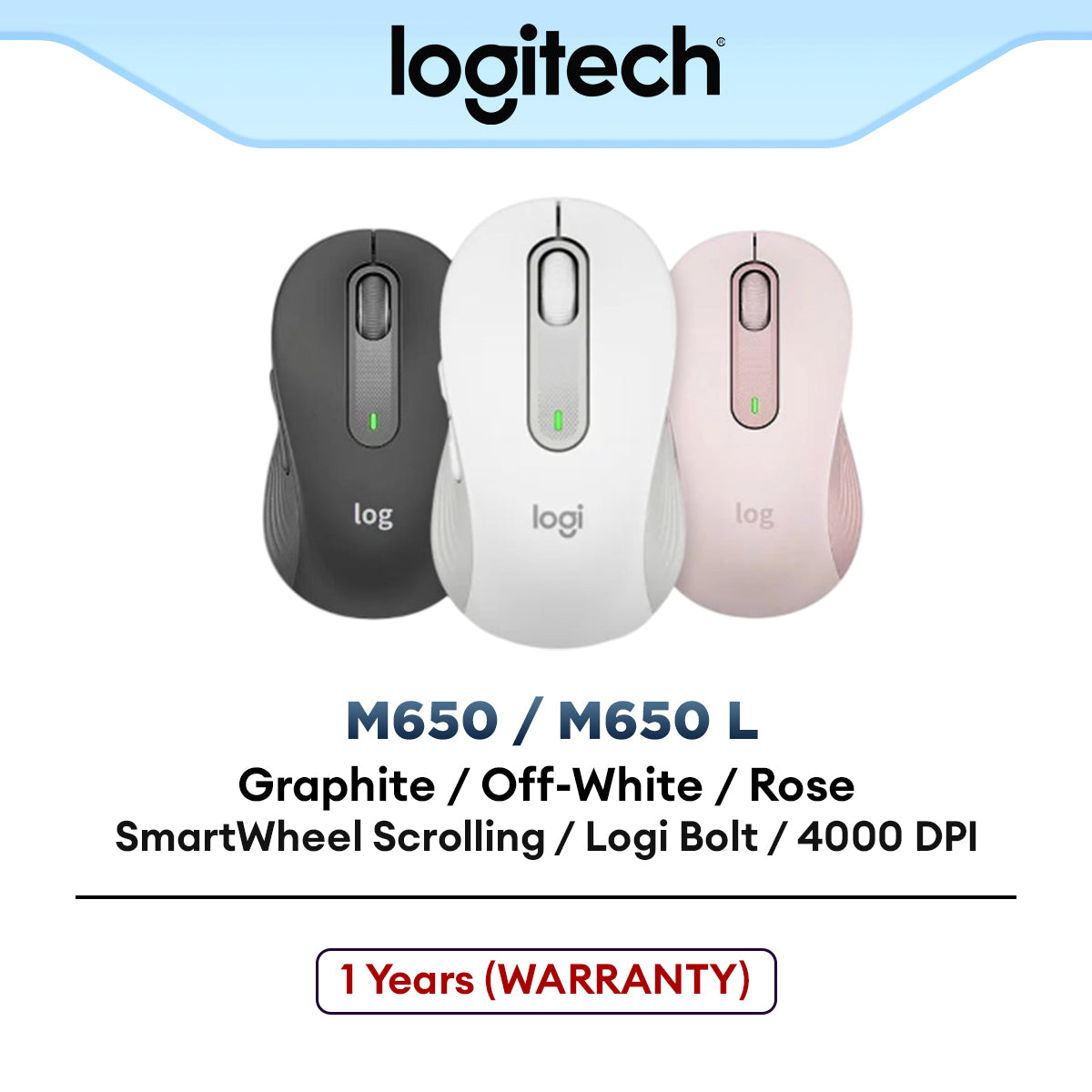 Logitech Signature M650 / M650 L Wireless Mouse | Silent Touch | Bluet ...