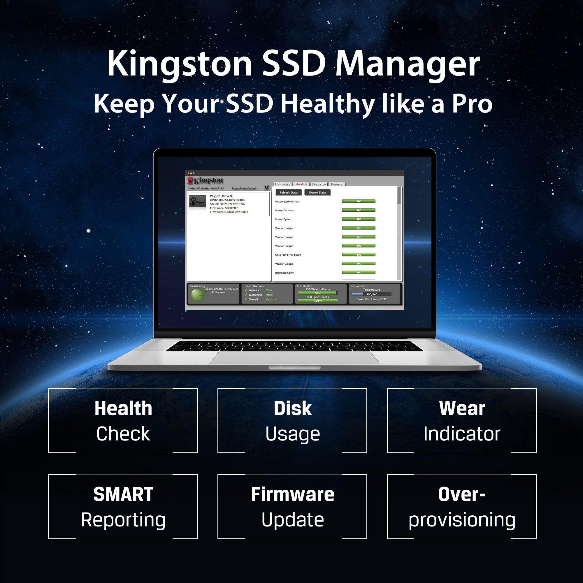 Ssd Management Software Kingston M.2 NV2/ NV3 NVMe PCIe Gen 4x4 M.2 2280 SSD (250GB/ 500GB/ 1T ...