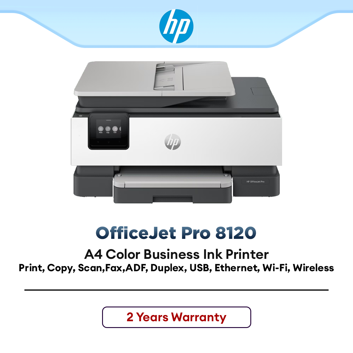 HP OfficeJet Pro 8120 All-in-One Inkjet Printer Print Scan Copy WiFi D ...