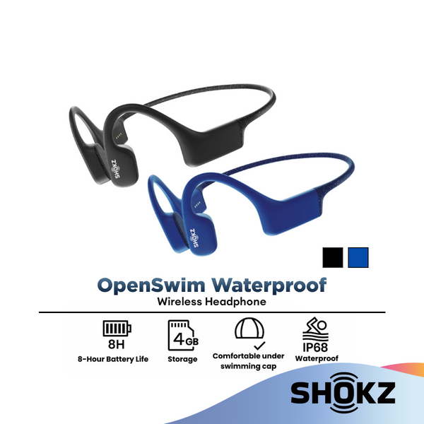 SHOKZ OpenSwim Waterproof Bone Conductions 4G Storage For MP3 Headphone For Swimming - IP68 Waterproof