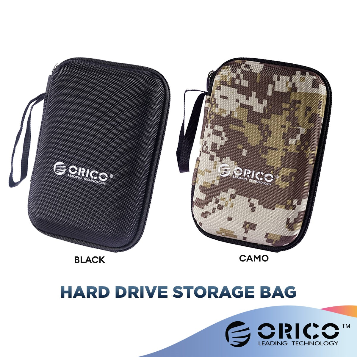 ORICO 2.5 Inch Hard Drive Small Size Storage Bag With InterLayer Bla