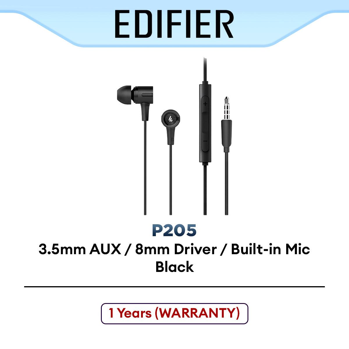 Edifier P205 Earphone Wired In-Ear W/Mic – ALL IT Hypermarket