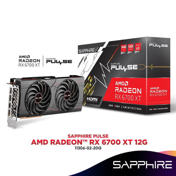 Sapphire PULSE AMD Radeon™ RX 6700 XT 12GB GDDR6 Graphics Card | 11306-02-20G