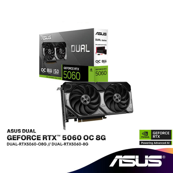 ASUS DUAL GeForce RTX 5060 8GB GDDR7 OC GRAPHICS CARD | DUAL-RTX5060-O8G // DUAL-RTX5060-8G