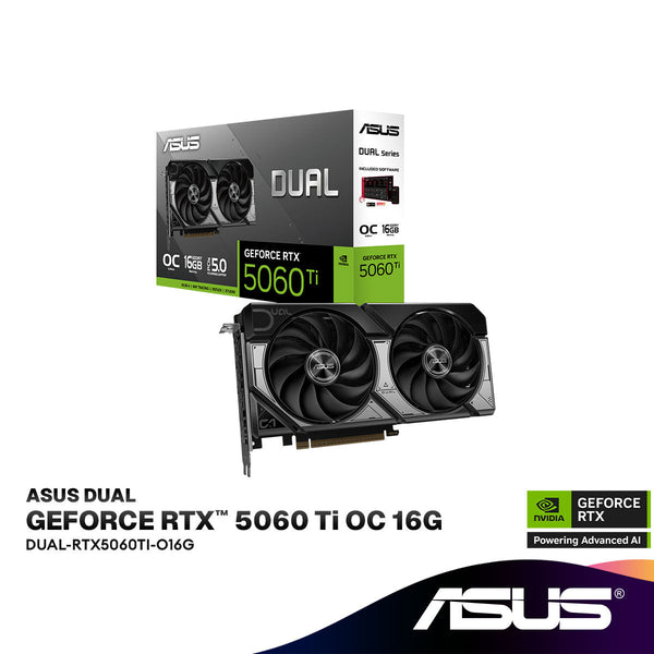 ASUS Dual GeForce RTX 5060 Ti 16GB OC GDDR7 Graphics Card | DUAL-RTX5060TI-O16G