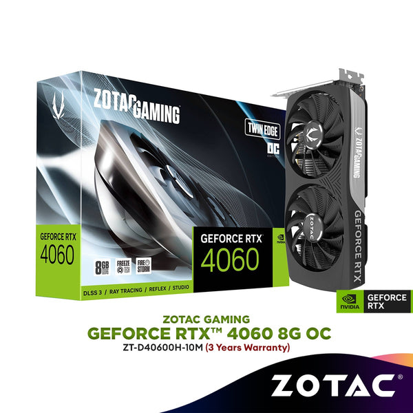 ZOTAC GAMING GeForce RTX 4060 8GB Twin Edge OC GDDR6 Graphics Card | ZT-D40600H-10M
