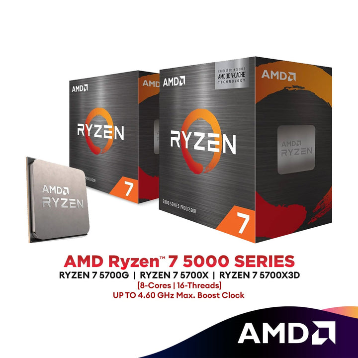AMD Ryzen 5700X 5700X3D 5700G AM4 Processor (8-Cores/16-Threads) AMD Ryzen 5000 Series