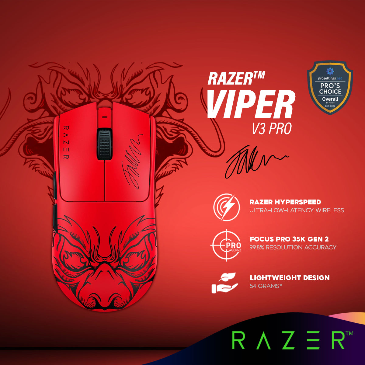 Razer Viper V3 Pro / Viper V3 HyperSpeed Wireless Esports Gaming Mouse ...