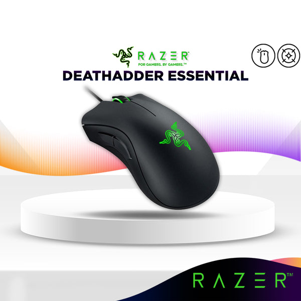 Razer Deathadder Essential 2021 Wired Gaming Mouse | 6400 DPI Optical | Ergonomic | 5 Programmable Buttons | Right-Handed (RZ01-03850100-R3M1)