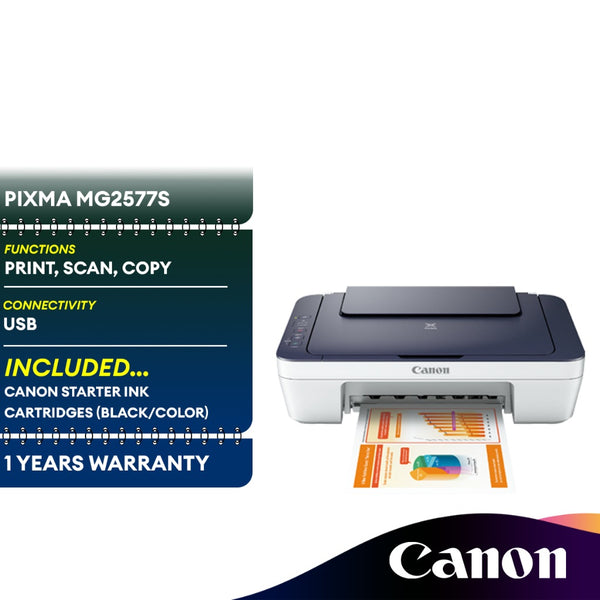 Canon PIXMA MG2577S Printer Inkjet Printer Print Scan Copy