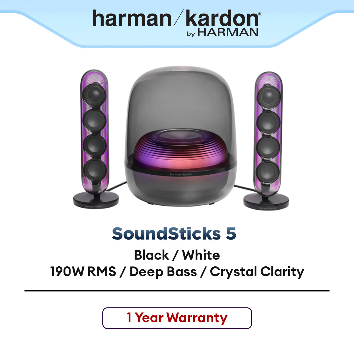 Harman Kardon SoundSticks 5 Iconic Wireless Bluetooth Speaker – ALL IT ...