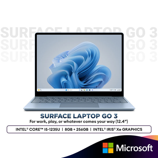 Microsoft Surface Laptop Go 3 12.4” PixelSense™ Display (Intel® Core™ i5-1235U | 8GB + 256GB | Intel Iris Xe Graphics)