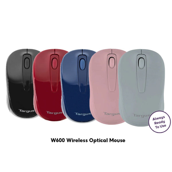 Targus W600 Wireless / Cordless Optical Mouse Compatible - Windows® & Mac® | 2.4 Ghz Wireless Technology | AA Alkaline Battery (AMW600)