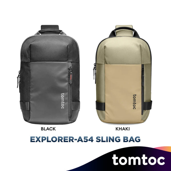 Tomtoc Commute Sling Bag / Shoulder Bag / Chest Bag for iPad Pro 11" - Black / Khaki