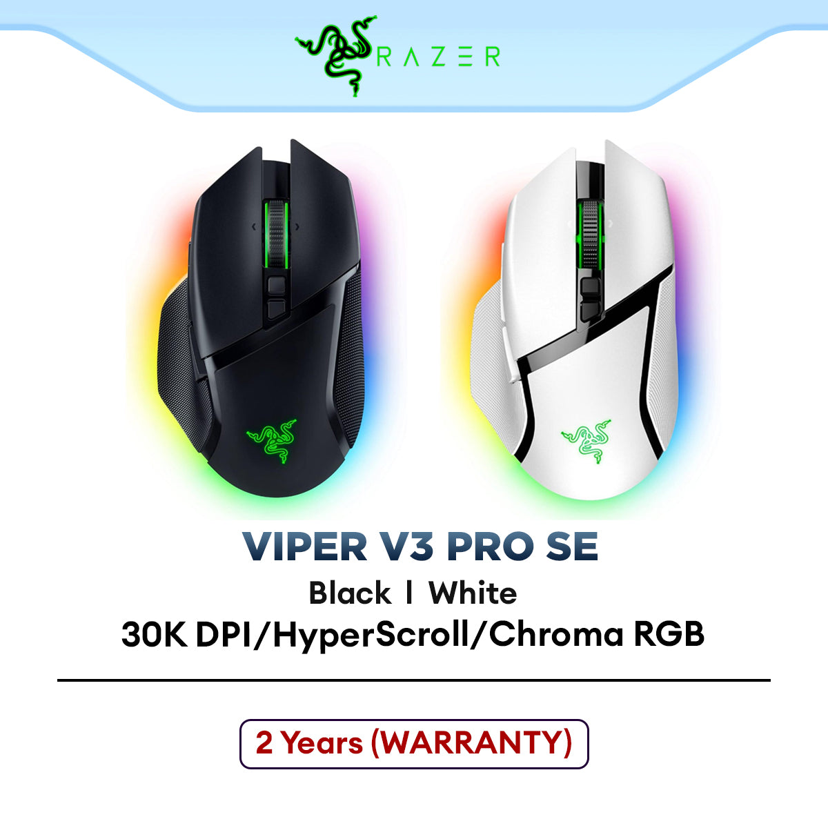 Razer Basilisk V3 Pro Customizable Wireless Gaming Mouse with Razer Hy ...
