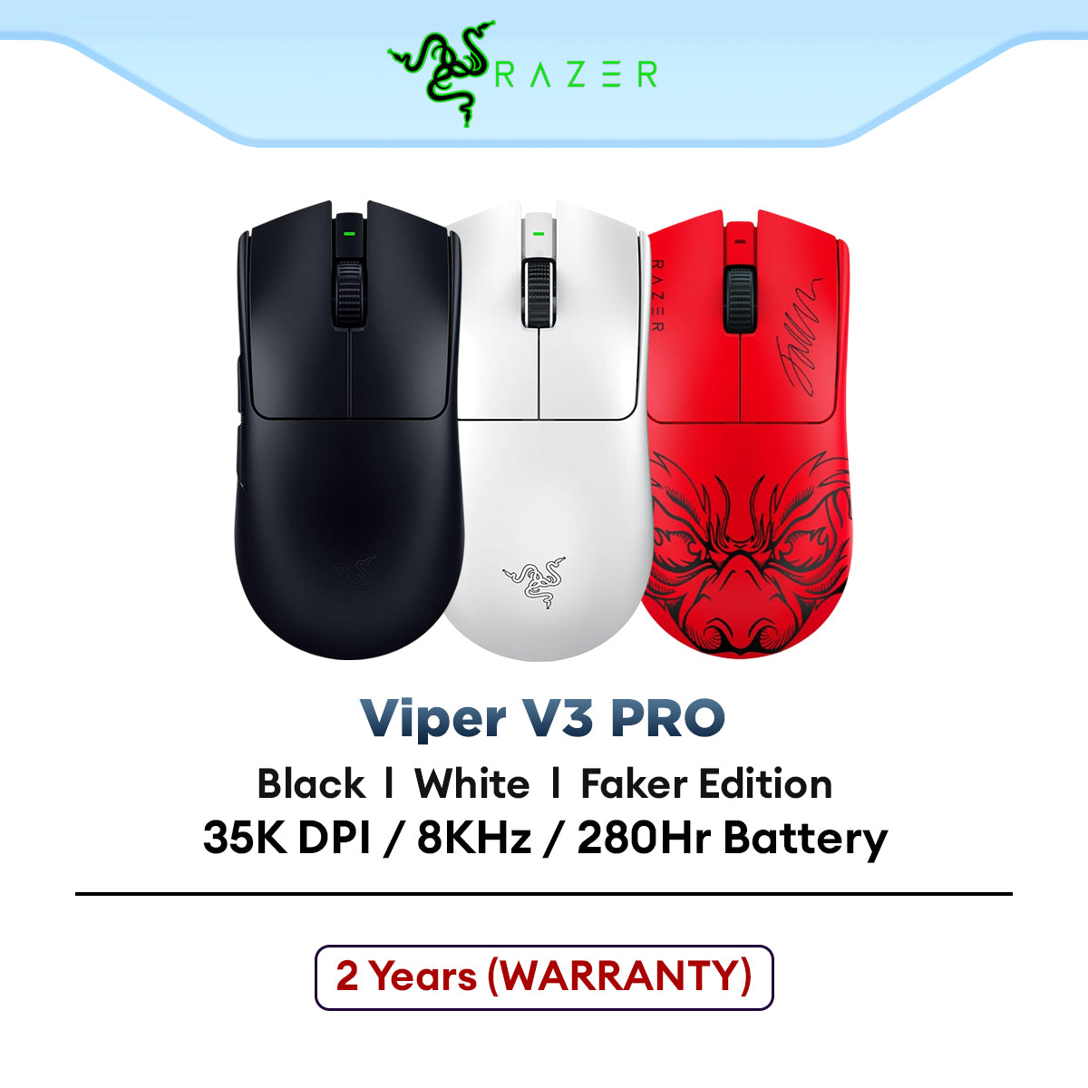 Razer Viper V3 Pro / Viper V3 HyperSpeed Wireless Esports Gaming
