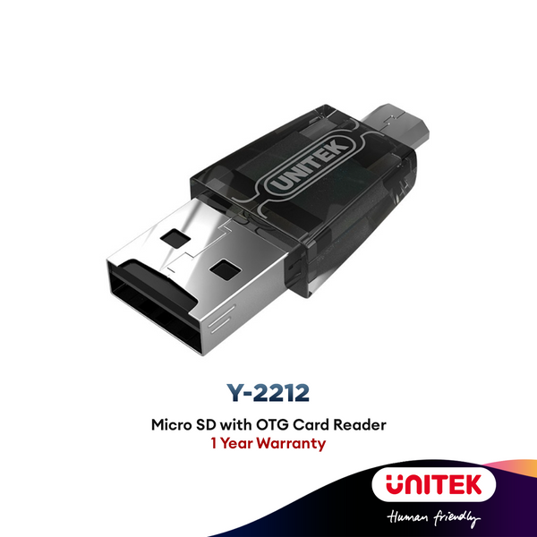 Unitek Micro SD with OTG Black Card Reader (Y-2212)