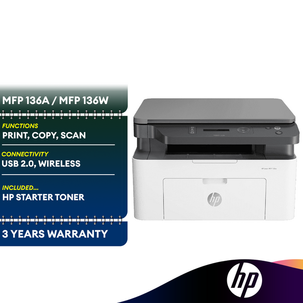 HP Laser MFP 136a | MFP 136w Printer Multifunction Printers, Perfect for Home