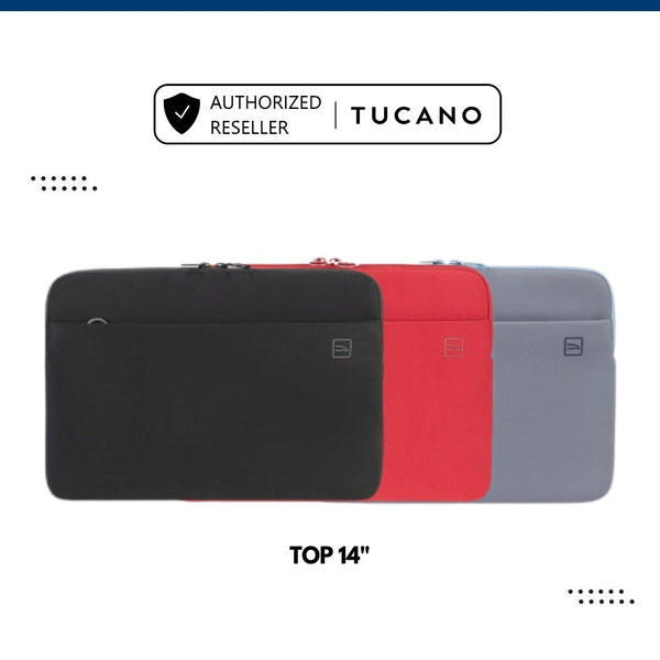 Tucano Top Sleeve for Laptop 14 inch (Black/Red/Purple)