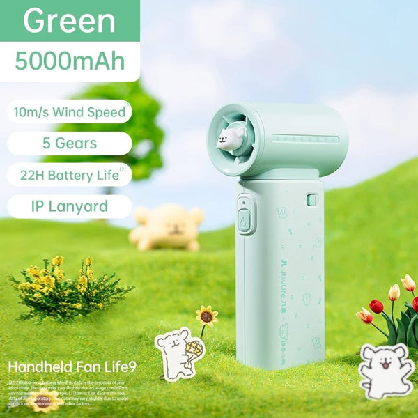 [JisuLife x Maltese] JisuLife Handheld Fan Life9 Mint Green Limited Edition (5000mAh)