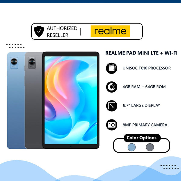 Realme Pad Mini Tab LTE Tablet (4GB + 64GB/8.7" Display/6400mAh Battery/Ultra Slim 7.6mm Design/18W Quick Charge)