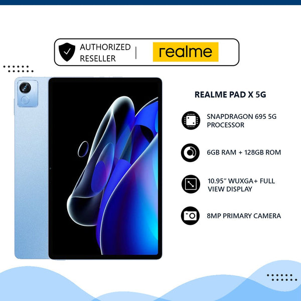 Realme Pad X 5G Tab Tablet (4GB + 128GB/10.95" WUXGA/Snapdragon 6nm 5G Processor/8340mAh Mega Battery)